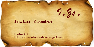 Inotai Zsombor névjegykártya